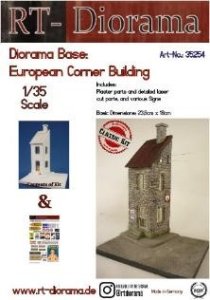 画像1: RTディオラマ[RTD35254]1/35 ディオラマベース：ヨーロッパの建物の角 (1)