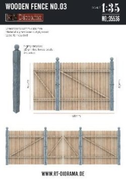 画像1: RTディオラマ[RTD35536]1/35 木製フェンス No.03