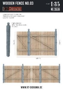 画像1: RTディオラマ[RTD35536]1/35 木製フェンス No.03 (1)