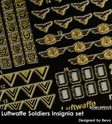 Rado Miniatures[RDM16PE02]1/16 WWII 独 ドイツ空軍兵士記章セット