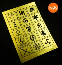 画像2: Rado Miniatures[RDM16PE09]1/16 WWII ドイツ武装親衛隊師団 装甲車輌用師団章セット