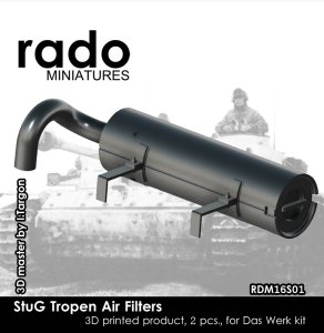 画像1: Rado Miniatures[RDM16S01]1/16 WWII ドイツ III号突撃砲 熱帯地用エアフィルター(2個入) (1)