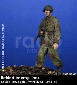 画像1: Rado Miniatures[RDM35020]1/35 WWII ロシア/ソ連 PPSh41を携えドイツ軍陣地内潜入するロシア赤軍偵察兵 1941-45 (1)