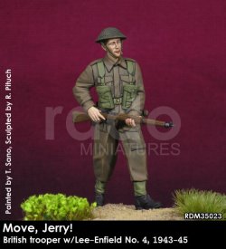 画像1: Rado Miniatures[RDM35023]1/35 WWII 英 エンフィールドライフルを構えるイギリス陸軍斥候 1944-45