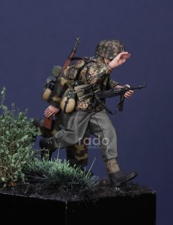 画像4: Rado Miniatures[RDM35057]1/35 WWII ドイツ 「砲火の中の突撃」武装親衛隊装甲擲弾兵セット 第12SS装甲師団ヒトラーユーゲント ノルマンディー1944(2体入)