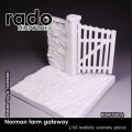 Rado Miniatures[RDM35B04]1/35 汎用 ジオラマベース ノルマンディー地方の農家の門