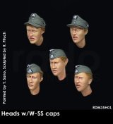 Rado Miniatures[RDM35H01]1/35 WWIIドイツ武装親衛隊 規格帽&略帽w/ヘッドセット(5個)