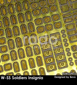 画像2: Rado Miniatures[RDM35PE01]1/35 WWII 独 SS ドイツ武装親衛隊記章セット