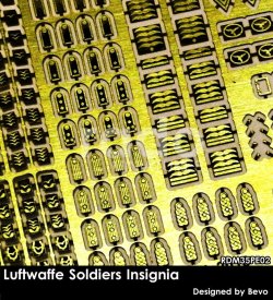画像1: Rado Miniatures[RDM35PE02]1/35 WWII 独 ドイツ空軍兵士記章エッチングパーツセット