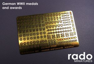 画像1: Rado Miniatures[RDM35PE04]1/35 WWIIドイツ軍兵科メダル&勲章エッチングパーツセット (1)
