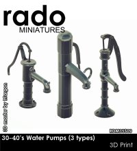 Rado Miniatures[RDM35S09]1/35 1930-40年代の手押しポンプ(3タイプ 3Dプリント製)