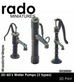 画像1: Rado Miniatures[RDM35S09]1/35 1930-40年代の手押しポンプ(3タイプ 3Dプリント製)