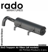 Rado Miniatures[RDM35S10]1/35 WWII ドイツ III号突撃砲 熱帯地用エアフィルター(2個入)
