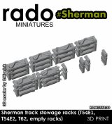 Rado Miniatures[RDM35S100]1/35 WWII アメリカ M4シャーマン中戦車 予備履帯ラックセット＃1 T54E1型/T54E2型/T62型履帯/空(8個入)