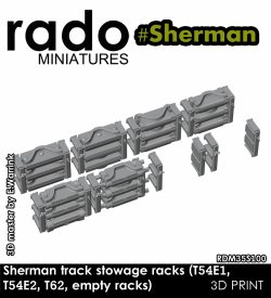 画像1: Rado Miniatures[RDM35S100]1/35 WWII アメリカ M4シャーマン中戦車 予備履帯ラックセット＃1 T54E1型/T54E2型/T62型履帯/空(8個入)