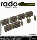 画像1: Rado Miniatures[RDM35S100]1/35 WWII アメリカ M4シャーマン中戦車 予備履帯ラックセット＃1 T54E1型/T54E2型/T62型履帯/空(8個入) (1)