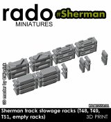 Rado Miniatures[RDM35S101]1/35 WWII アメリカ M4シャーマン中戦車 予備履帯ラックセット＃2 T48/T49/T51型履帯/空(8個入)