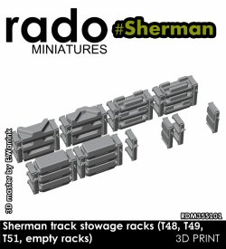 画像1: Rado Miniatures[RDM35S101]1/35 WWII アメリカ M4シャーマン中戦車 予備履帯ラックセット＃2 T48/T49/T51型履帯/空(8個入)