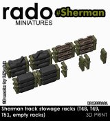 Rado Miniatures[RDM35S101]1/35 WWII アメリカ M4シャーマン中戦車 予備履帯ラックセット＃2 T48/T49/T51型履帯/空(8個入)
