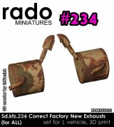 Rado Miniatures[RDM35S102]1/35 WWII ドイツ Sd.Kfz.234 8輪重装甲車シリーズ用 工場出荷時マフラー(汎用)