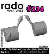 Rado Miniatures[RDM35S103]1/35 WWII ドイツ Sd.Kfz.234 8輪重装甲車シリーズ用 現地改修マフラー(汎用)