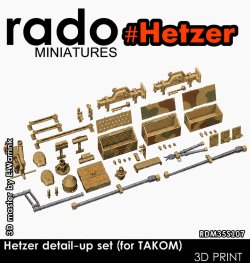画像1: Rado Miniatures[RDM35S107]1/35 WWII ドイツ ヘッツァー駆逐戦車 ディテールアップセット(タコム用)