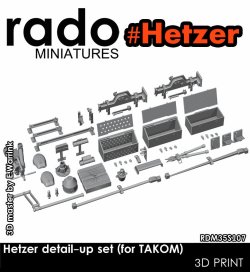 画像7: Rado Miniatures[RDM35S107]1/35 WWII ドイツ ヘッツァー駆逐戦車 ディテールアップセット(タコム用)