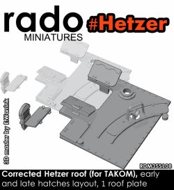 画像7: Rado Miniatures[RDM35S108]1/35 WWII ドイツ ヘッツァー駆逐戦車 戦闘室天面セット(タコム用)