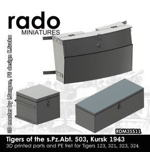 画像1: Rado Miniatures[RDM35S11]1/35 WWII ドイツ 第503重戦車大隊タイガーI重戦車用 アクセサリーセット 1943年クルスク (1)