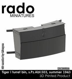 画像1: Rado Miniatures[RDM35S12]1/35 WWII ドイツ 第503重戦車大隊タイガーI重戦車用 砲塔雑具箱 1943年クルスク