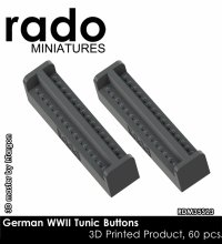 Rado Miniatures[RDM35S13]1/35 WWII ドイツ 制服上着用ボタンセット(3Dプリント製 60個入)