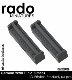 画像1: Rado Miniatures[RDM35S13]1/35 WWII ドイツ 制服上着用ボタンセット(3Dプリント製 60個入)