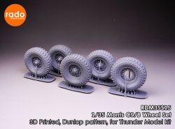 画像2: Rado Miniatures[RDM35S15]1/35 WWII イギリス モーリスボフォースC9/B用自重変形タイヤセット＃1 ダンロップタイヤ(3Dプリント製 サンダーモデル用)