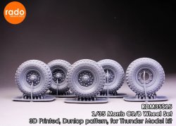 画像3: Rado Miniatures[RDM35S15]1/35 WWII イギリス モーリスボフォースC9/B用自重変形タイヤセット＃1 ダンロップタイヤ(3Dプリント製 サンダーモデル用)
