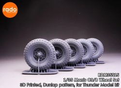 画像4: Rado Miniatures[RDM35S15]1/35 WWII イギリス モーリスボフォースC9/B用自重変形タイヤセット＃1 ダンロップタイヤ(3Dプリント製 サンダーモデル用)