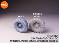 画像7: Rado Miniatures[RDM35S15]1/35 WWII イギリス モーリスボフォースC9/B用自重変形タイヤセット＃1 ダンロップタイヤ(3Dプリント製 サンダーモデル用)