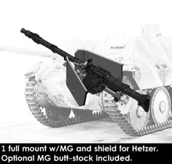 画像2: Rado Miniatures[RDM35S16]1/35 WWII ドイツ ヘッツァー駆逐戦車用車内操作式機銃(3Dプリント製 1個入)