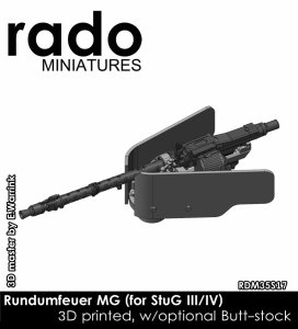 画像1: Rado Miniatures[RDM35S17]1/35 WWII ドイツ III号突撃砲/IV号突撃砲用車内操作式機銃(3Dプリント製 1個入) (1)