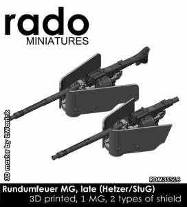 画像1: Rado Miniatures[RDM35S18]1/35 WWII ドイツ ヘッツァー駆逐戦車/III/IV号突撃砲用車内操作式機銃 後期タイプ(3Dプリント製 2個入) (1)