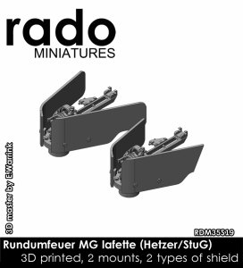 画像1: Rado Miniatures[RDM35S19]1/35 WWII ドイツ ヘッツァー駆逐戦車/III/IV号突撃砲用車内操作式機銃 機銃なし(3Dプリント製 2個入) (1)