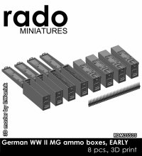 Rado Miniatures[RDM35S35]1/35 WWII ドイツ 機関銃用弾薬箱セット 初期タイプ(8個入 弾帯付)