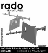 Rado Miniatures[RDM35S37]1/35 WWII ドイツ III/IV号突撃砲用 MG34機関銃用起倒式シールド(ミニアート用)
