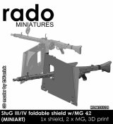 Rado Miniatures[RDM35S38]1/35 WWII ドイツ III/IV号突撃砲用 MG42機関銃用起倒式シールド(ミニアート用)