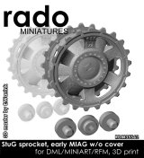 Rado Miniatures[RDM35S42]1/35 WWII ドイツ III号突撃砲用起動輪 タイプ2 MIAG製初期型 ハブカバー無し(ドラゴン/ミニアート/ライフィールドモデル用)
