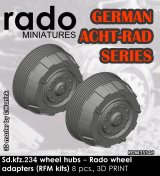 Rado Miniatures[RDM35S46]1/35 WWII ドイツ Sd.Kfz.234 8輪重装甲車シリーズ用ホイールアダプター(8個入 ライフィールドモデル用)