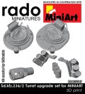 Rado Miniatures[RDM35S47]1/35 WWII ドイツ Sd.Kfz.234/2プーマ8輪重装甲車 砲塔アップグレードセット(ミニアート用)