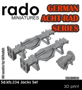 画像1: Rado Miniatures[RDM35S48]1/35 WWII ドイツ Sd.Kfz.234 8輪重装甲車シリーズ用 ジャッキセット(3個入 汎用) (1)