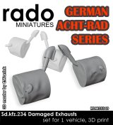Rado Miniatures[RDM35S49]1/35 WWII ドイツ Sd.Kfz.234 8輪重装甲車シリーズ用 変形マフラー(汎用)