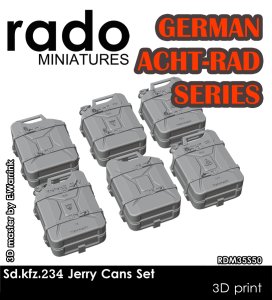 画像1: Rado Miniatures[RDM35S50]1/35 WWII ドイツ Sd.Kfz.234/2-/3 8輪重装甲車シリーズ用 ジェリカンセット(6個入 汎用) (1)