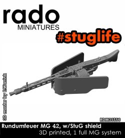 画像1: Rado Miniatures[RDM35S56]1/35 WWII ドイツ III号突撃砲/IV号突撃砲用 MG42車内操作式機銃